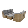 Customizable Outdoor Patio Furniture Set, Wicker Furniture Sofa Set With Thick Cushions, Suitable For Backyard, Porch. Yes Gray Garden & Outdoor Complete Patio Sets Hdpe