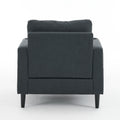 Dark Gray Upholstered Armchair And Storage Ottoman Set Comfortable Single Sofa With Cup Holders And Tufted Detailing, Ideal For Living Room Or Bedroom Dark Gray Foam Metal