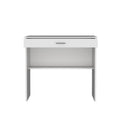 Montana Storage Desk, Spacious Stylish With Drawer And Shelf, White White Particle Board Pine