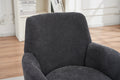 Polyester Swivel Barrel Chair, Swivel Accent Chairs Armchair For Living Room, Reading Chairs For Bedroom Comfy, Round Barrel Chairs With Gold Stainless Steel Base Dark Grey Dark Grey Primary Living