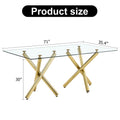 Large Modern Minimalist Rectangular Glass Dining Table For 6 8 With 0.39