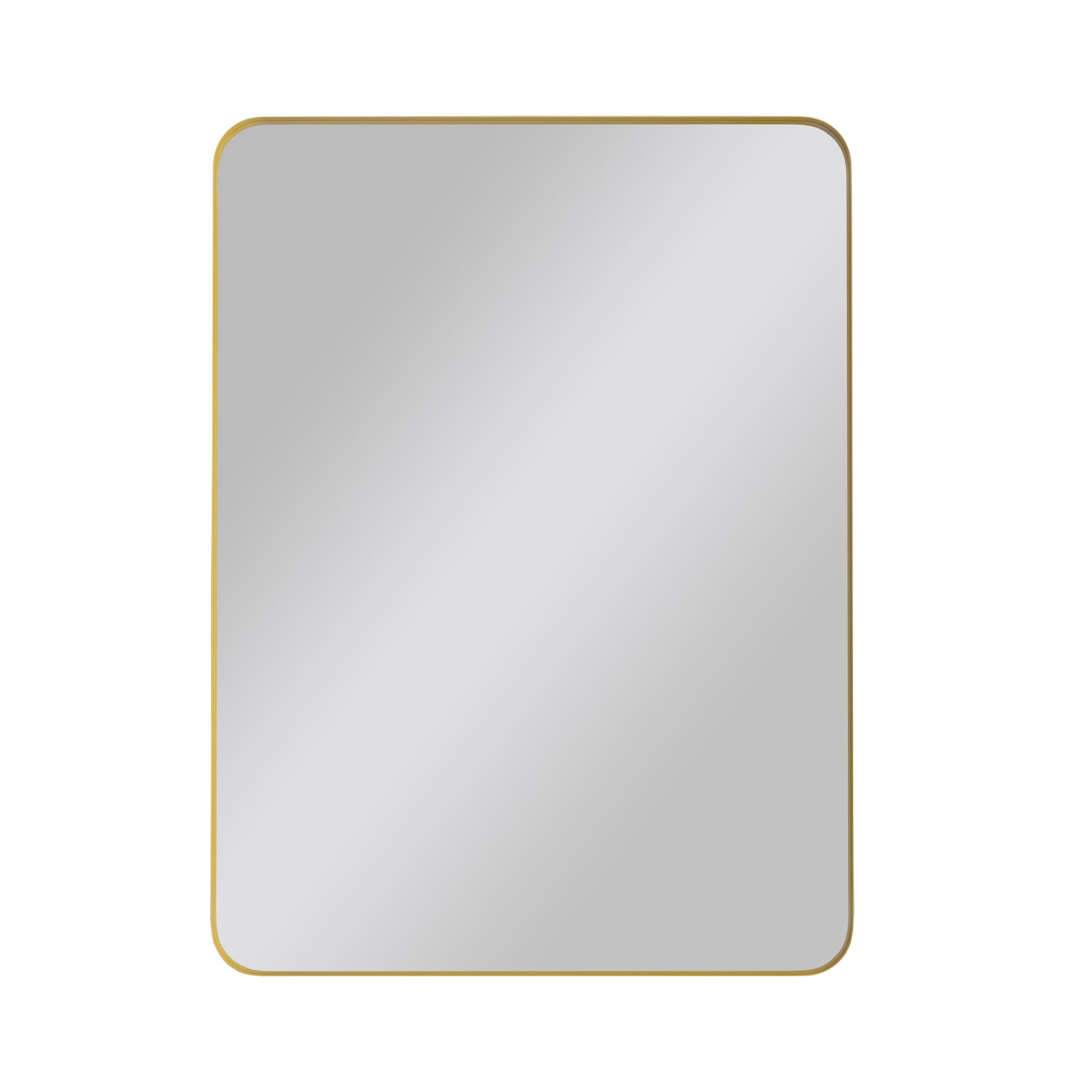 Wall Mirror 24X36 Inch Golden Rectangular Mirror Metal Framed Mirror Vanity Mirror Dressing Mirror, For Bathroom, Living Room, Bedroom Wall Decor Gold Glass Metal