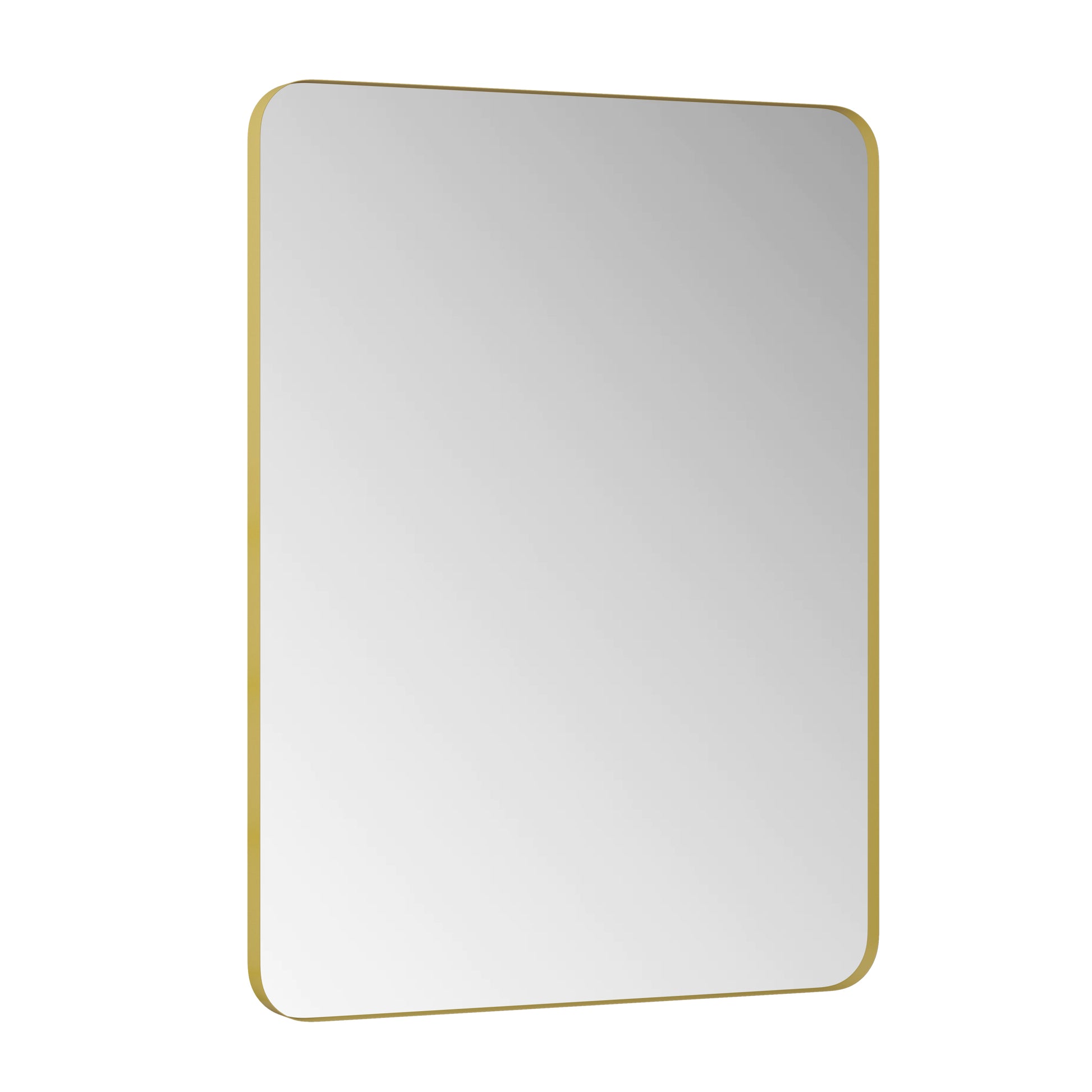 Wall Mirror 24X36 Inch Golden Rectangular Mirror Metal Framed Mirror Vanity Mirror Dressing Mirror, For Bathroom, Living Room, Bedroom Wall Decor Gold Glass Metal