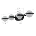 Modern Minimalist Bathroom Vanity Light, Led 4 Bulb Frosted Glass Shades, Wall Mounted Decorative Lighting Fixture, Suitable For Bathroom Vanity Mirror Black Black Modern Acrylic