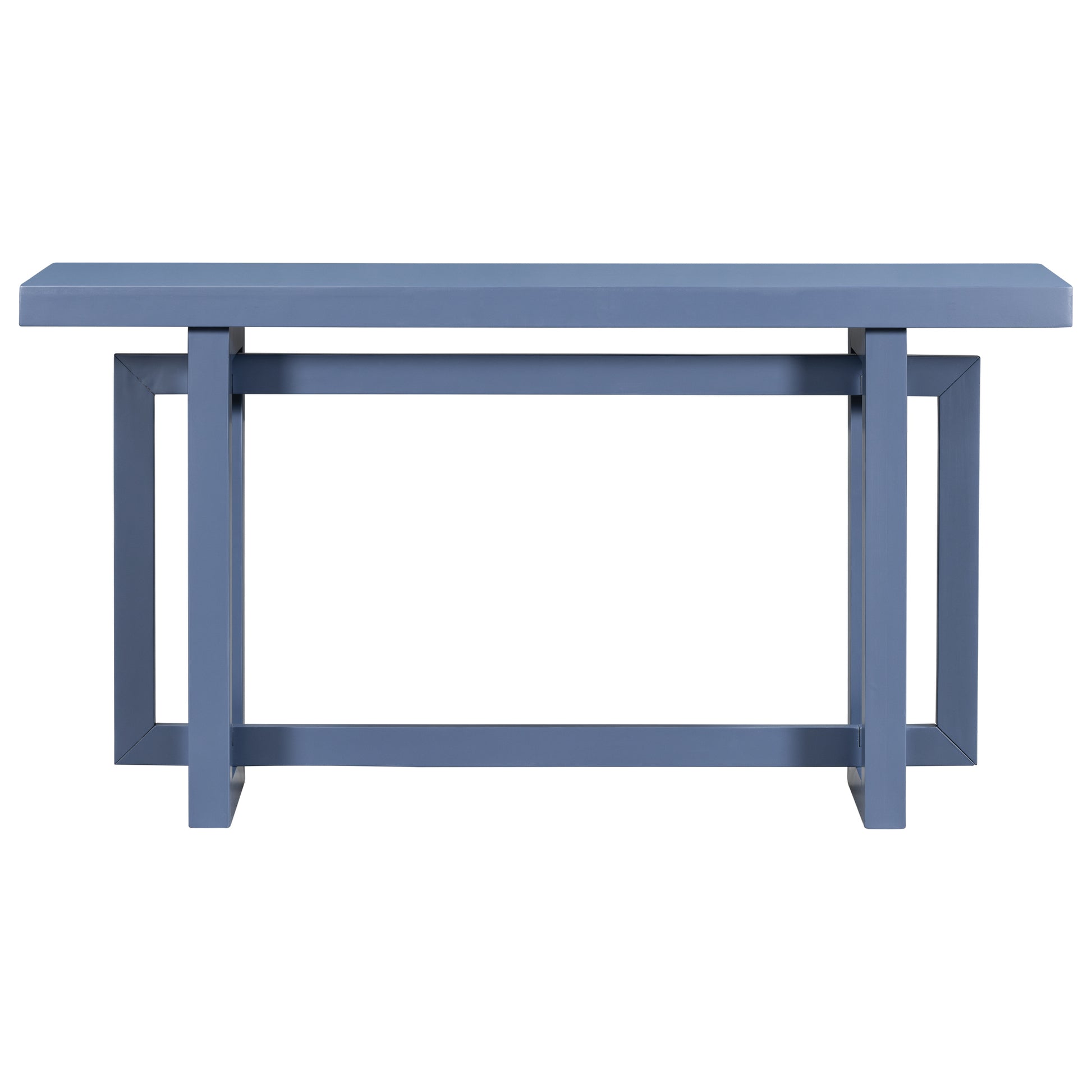 Contemporary Console Table With Wood Top, Extra Long Entryway Table For Entryway, Hallway, Living Room, Foyer, Corridor Navy Blue Solid Wood Mdf