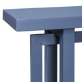 Contemporary Console Table With Wood Top, Extra Long Entryway Table For Entryway, Hallway, Living Room, Foyer, Corridor Navy Blue Solid Wood Mdf