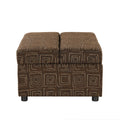 Twin Size Folding Ottoman Sleeper Bed With Mattress Convertible Guest Bed Espresso Espresso Foam Linen 1 Seat