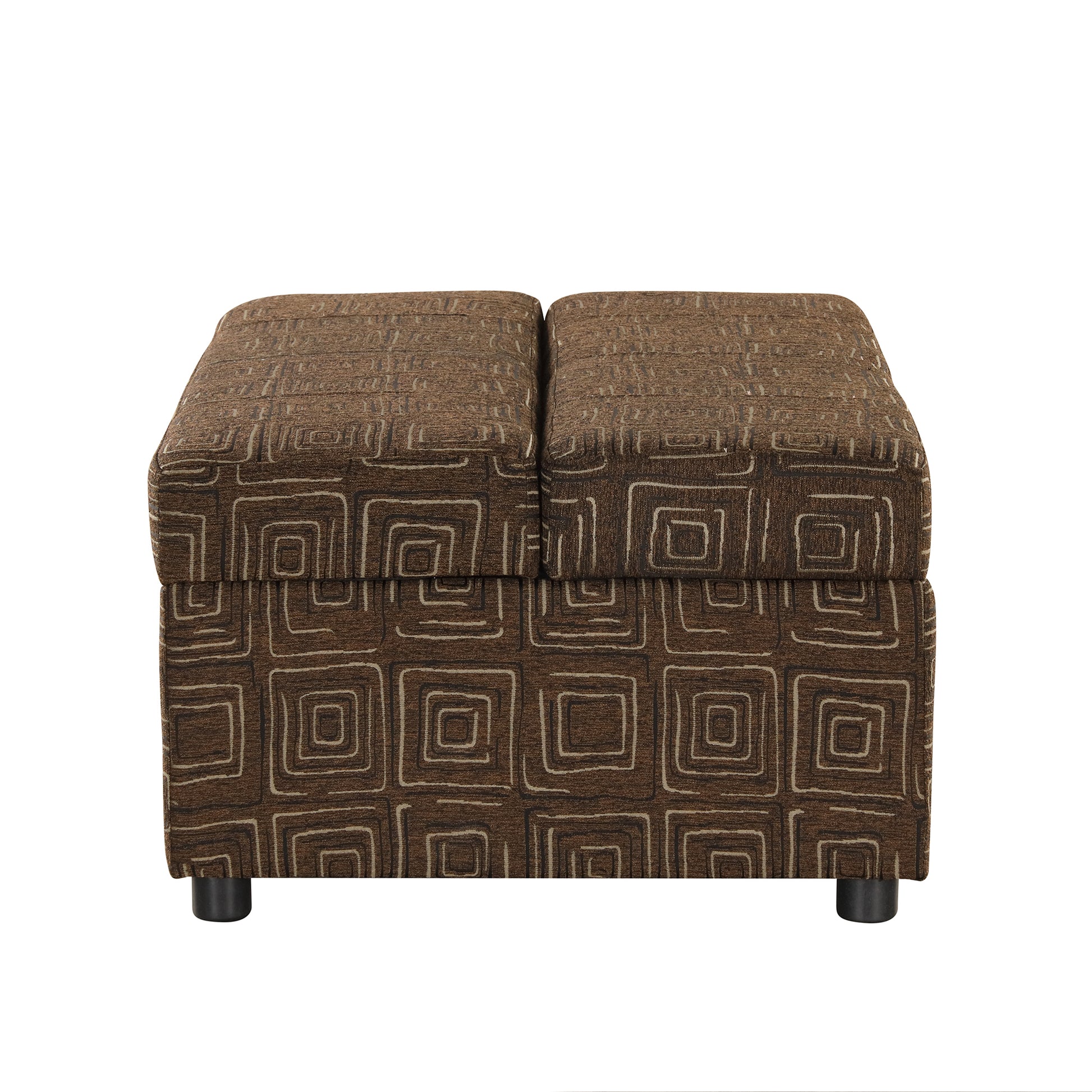 Twin Size Folding Ottoman Sleeper Bed With Mattress Convertible Guest Bed Espresso Espresso Foam Linen 1 Seat