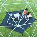 10Ft Geometric Dome Climber Play Center, Kids Climbing Dome Tower With Hammock, Rust & Uv Resistant Steel Supporting 1000 Lbs Green Metal