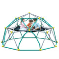 10Ft Geometric Dome Climber Play Center, Kids Climbing Dome Tower With Hammock, Rust & Uv Resistant Steel Supporting 1000 Lbs Green Metal