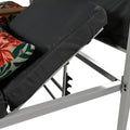 Outdoor Patio Sunbed Daybed With Cushions, Adjustable Seats Grey Steel