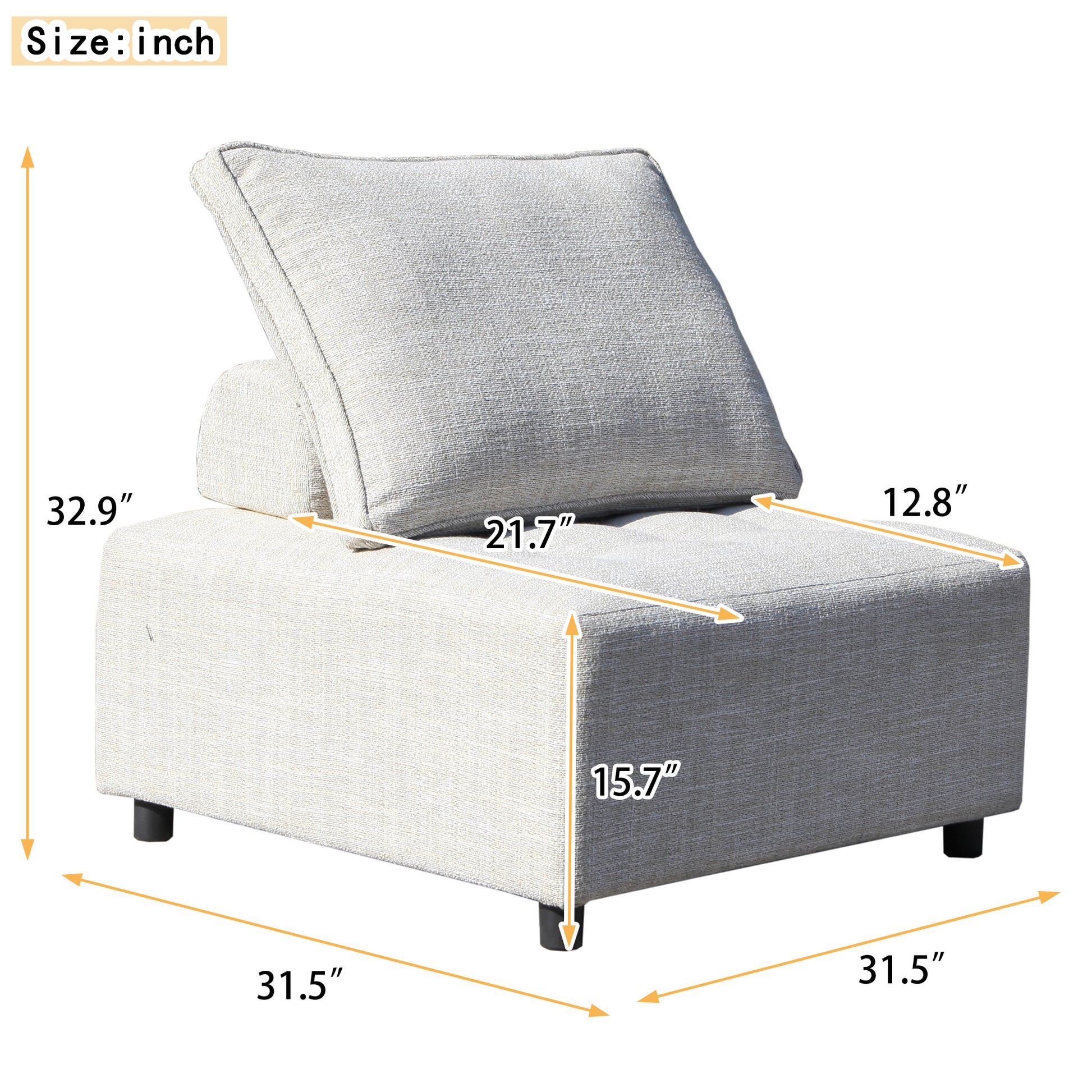 Outdoor Modular Sofa, With Aluminum Structure, Support Cushion And Back Cushion Cover Removable, Fade Resistant, Waterproof Sofa Cover Included,Beige The Ratebased On A Single Piece 5Unit Beige Aluminium 5 Seat