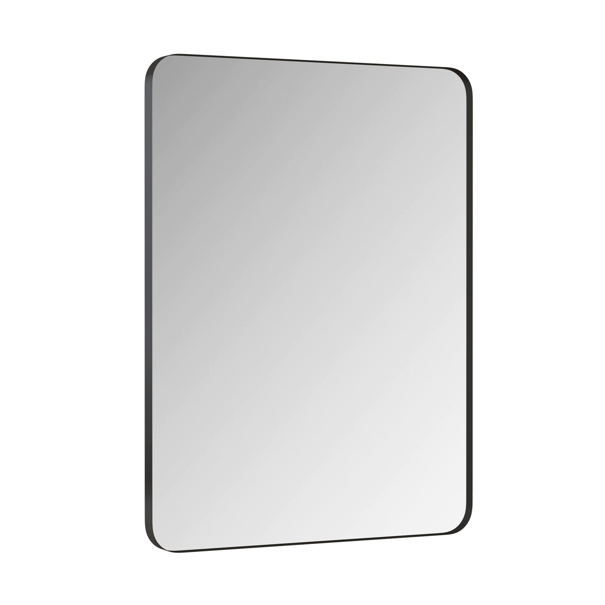 Wall Mirror 24X36 Inch Black Rectangular Mirror Metal Framed Mirror Vanity Mirror Dressing Mirror, For Bathroom, Living Room, Bedroom Wall Decor Black Glass Metal