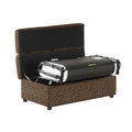 Twin Size Folding Ottoman Sleeper Bed With Mattress Convertible Guest Bed Espresso Espresso Foam Linen 1 Seat
