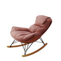 Leisure Sofa Single Rocking Chair, Light Luxury Sofa Chair, Balcony Leisure Area Single Chair, Comfortable And Characteristic Chair, Detachable And Washable Seat Cushion Color: Pink Pink Velvet