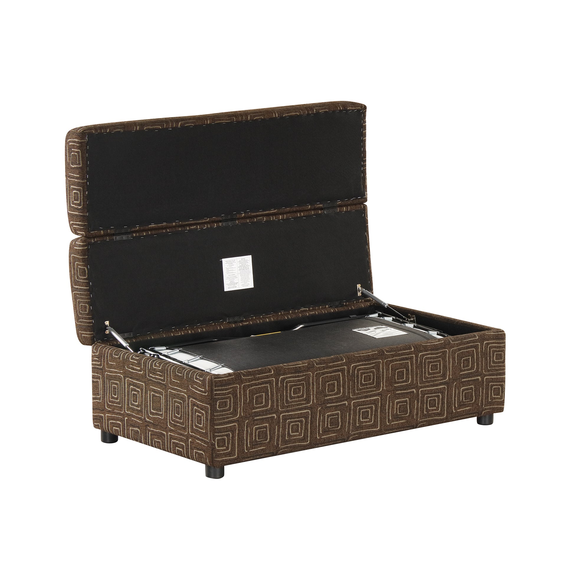 Twin Size Folding Ottoman Sleeper Bed With Mattress Convertible Guest Bed Espresso Espresso Foam Linen 1 Seat