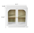 Storage Cabinet With Acrylic Door For Living Room, Dining Room, Study White Particle Board