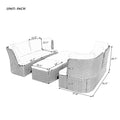 Customizable Outdoor Patio Furniture Set, Wicker Furniture Sofa Set With Thick Cushions, Suitable For Backyard, Porch. Yes Beige Garden & Outdoor Complete Patio Sets Hdpe
