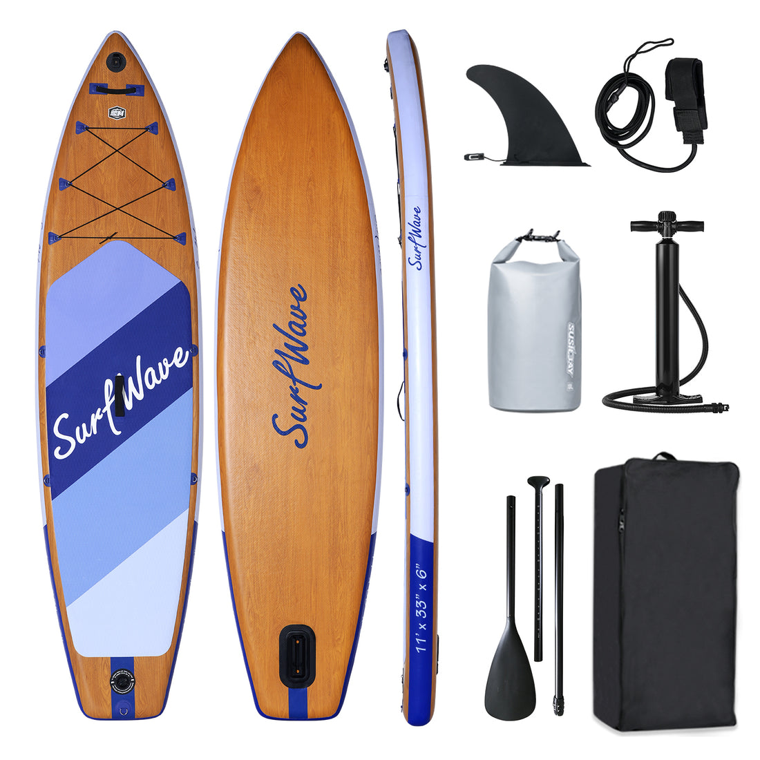 Inflatable Stand Up Paddle Board 11'X34"X6" With Accessories Water Sports Purple Anti Slip Garden & Outdoor American Design,Beach Multifunctional Pvc