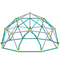 10Ft Geometric Dome Climber Play Center, Kids Climbing Dome Tower With Hammock, Rust & Uv Resistant Steel Supporting 1000 Lbs Green Metal