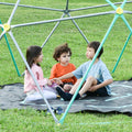 10Ft Geometric Dome Climber Play Center, Kids Climbing Dome Tower With Hammock, Rust & Uv Resistant Steel Supporting 1000 Lbs Green Metal