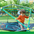 10Ft Geometric Dome Climber Play Center, Kids Climbing Dome Tower With Hammock, Rust & Uv Resistant Steel Supporting 1000 Lbs Green Metal