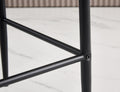 Light Gray Modern Simple Bar Chair, Fireproof Leather Spraying Metal Pipe, Diamond Grid Pattern, Restaurant, Family, 2 Piece Set Gray Pu