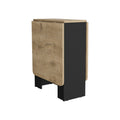 Detroit Folding Table With Expandable Design In 3 Forms, White Macadamia Black Multi Particle Board Pine