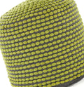 River Water Resistant Handcrafted Cylindrical Pouf, Green Green Waterproof Fabric