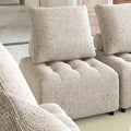 Outdoor Modular Sofa, With Aluminum Structure, Support Cushion And Back Cushion Cover Removable, Fade Resistant, Waterproof Sofa Cover Included,Light Brown The Ratebased On A Single Piece Light Brown Aluminium
