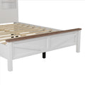 3 Pieces Bedroom Sets Queen Size Farmhouse Platform Bed With Double Sliding Door Storage Headboard, Storage Nightstand And Dresser, White Brown Queen White 3 Piece Set Particle Board