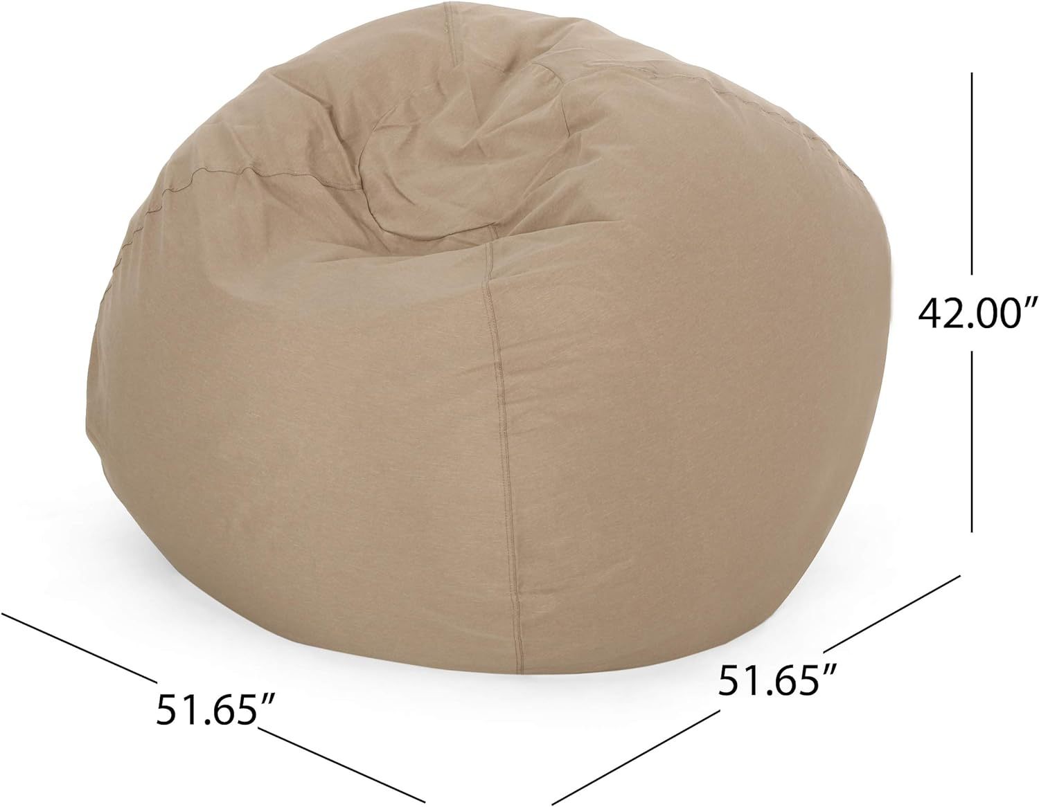 5 Foot Comfortable High Density Shredded Foam Bean Bag Chair For Kids And Adults, With Removable Microsuede Cover, Ideal Reading And Bedroom Floor Lounge, Tuscany Tuscany Waterproof Fabric