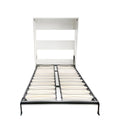 Morden Deisgn Full Size Vertical Murphy Bed For Bedroom Or Guestroom White Wall Bed Space Saving Hidden Bed White Mdf
