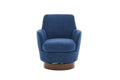 Polyester Swivel Barrel Chair, Swivel Accent Chairs Armchair For Living Room, Reading Chairs For Bedroom Comfy, Round Barrel Chairs With Gold Stainless Steel Base Blue Blue Primary Living Space American Design Foam Polyester