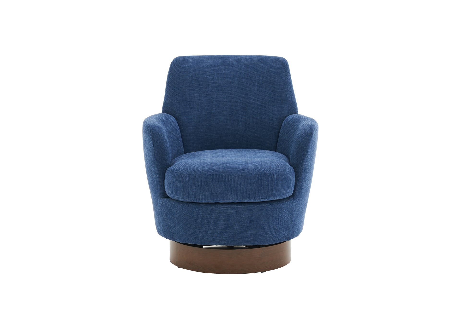 Polyester Swivel Barrel Chair, Swivel Accent Chairs Armchair For Living Room, Reading Chairs For Bedroom Comfy, Round Barrel Chairs With Gold Stainless Steel Base Blue Blue Primary Living Space American Design Foam Polyester