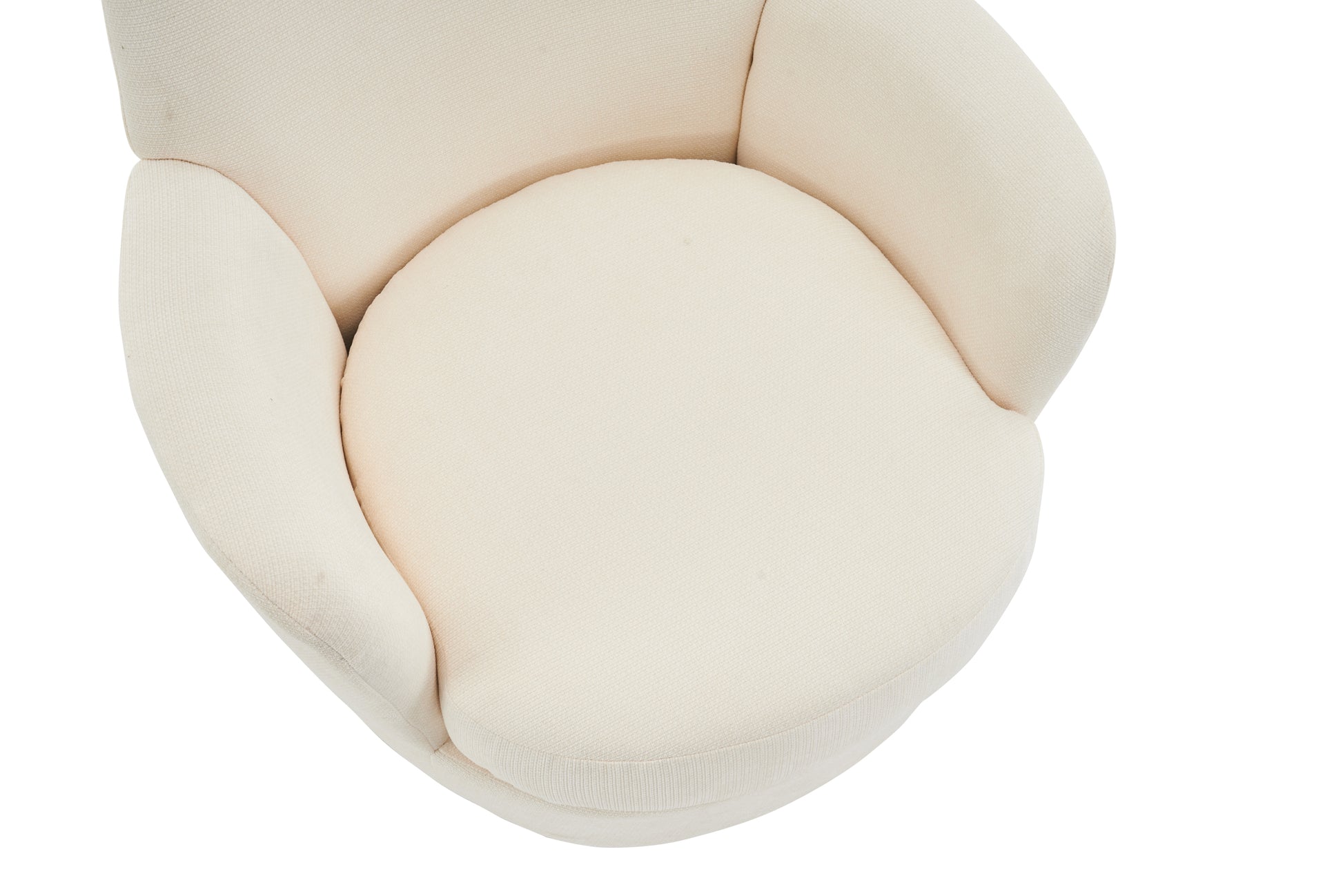 Polyester Swivel Barrel Chair, Swivel Accent Chairs Armchair For Living Room, Reading Chairs For Bedroom Comfy, Round Barrel Chairs With Gold Stainless Steel Base Beige Beige Primary Living Space American Design Foam Polyester
