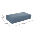 Kasper Water Resistant 6'X3' Lounger Bean Bag, Blue Blue Solid Waterproof Fabric