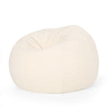 Kavel 3 Foot Rounded Bean Bag, Cream Cream Fabric