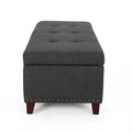 Baltimore Ottoman Dark Gray Fabric