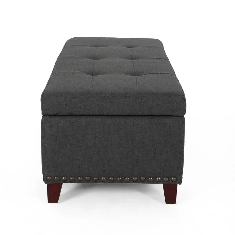 Baltimore Ottoman Dark Gray Fabric