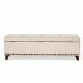 Baltimore Ottoman Beige Fabric