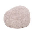 Mandana 3 Foot Rounded Faux Fur Bean Bag, Lavender Lavender Faux Fur