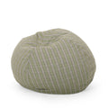 Bubali 5 Foot Checkered Rounded Bean Bag, Green Green Fabric