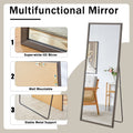 Fourth Generation Solid Wood Frame Full Length Mirror, Dressing Mirror, Bedroom Porch, Decorative Mirror, Clothing Store, Floor Standing Large Mirror, Wall Mounted. 71 