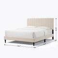 Dove Tufted Upholstered Platform Bed Pearl White Queen Box Spring Not Required Queen Cream White Wood Bedroom Slat Beds Boucle Boucle