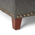 Baltimore Ottoman Dark Gray Fabric