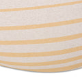 Bohemio 5 Foot Rounded Bean Bag, Natural Color Striped Yellow Yellow Fabric