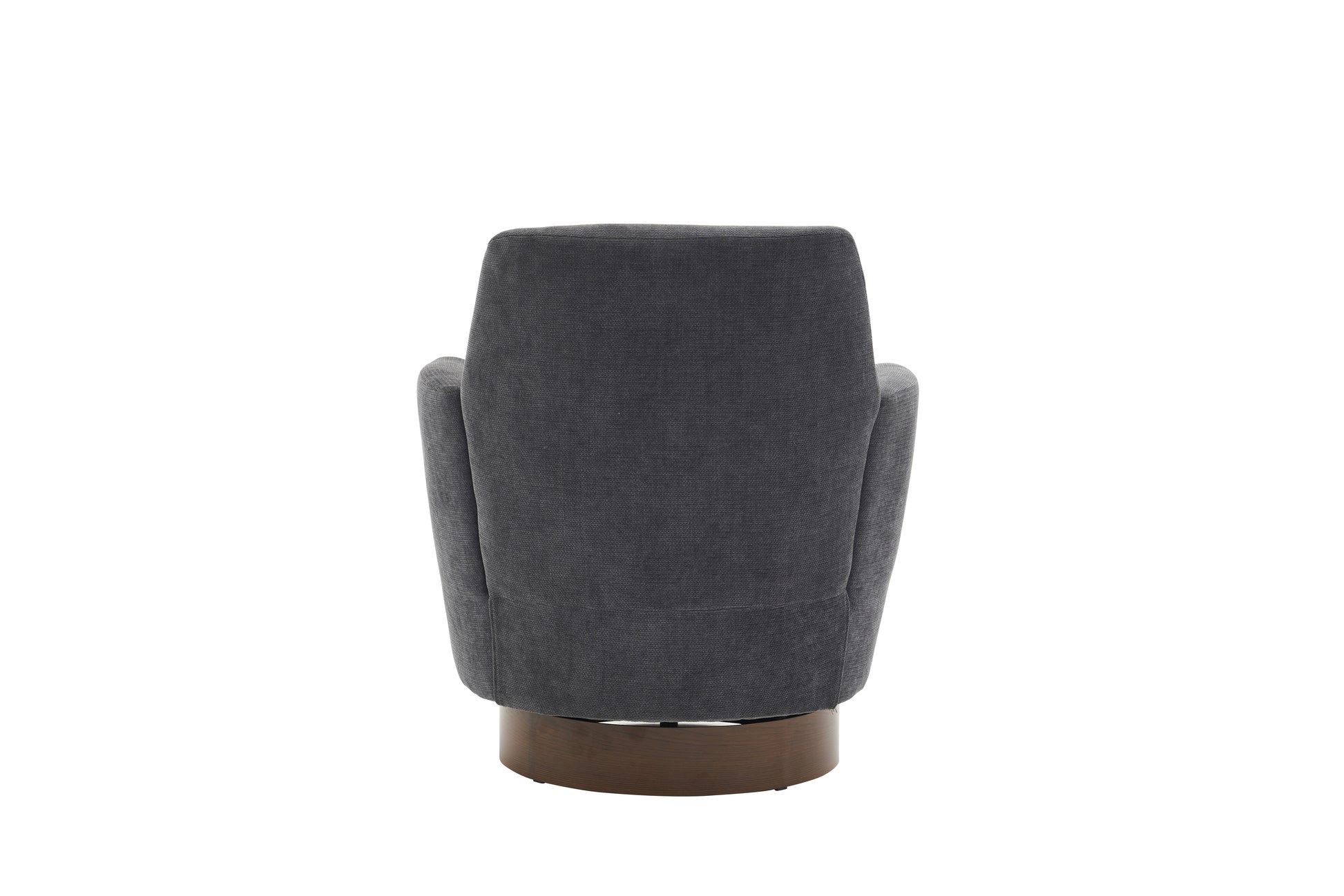 Polyester Swivel Barrel Chair, Swivel Accent Chairs Armchair For Living Room, Reading Chairs For Bedroom Comfy, Round Barrel Chairs With Gold Stainless Steel Base Dark Grey Dark Grey Primary Living