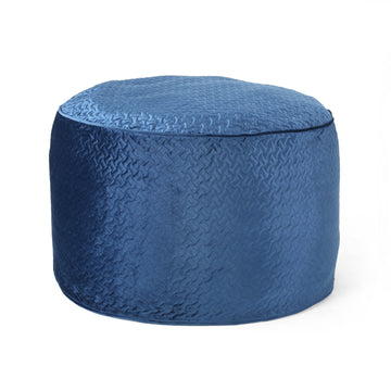 Borroco 4 Foot Short Cylindrical Bean Bag, Navy Blue Navy Blue Velvet