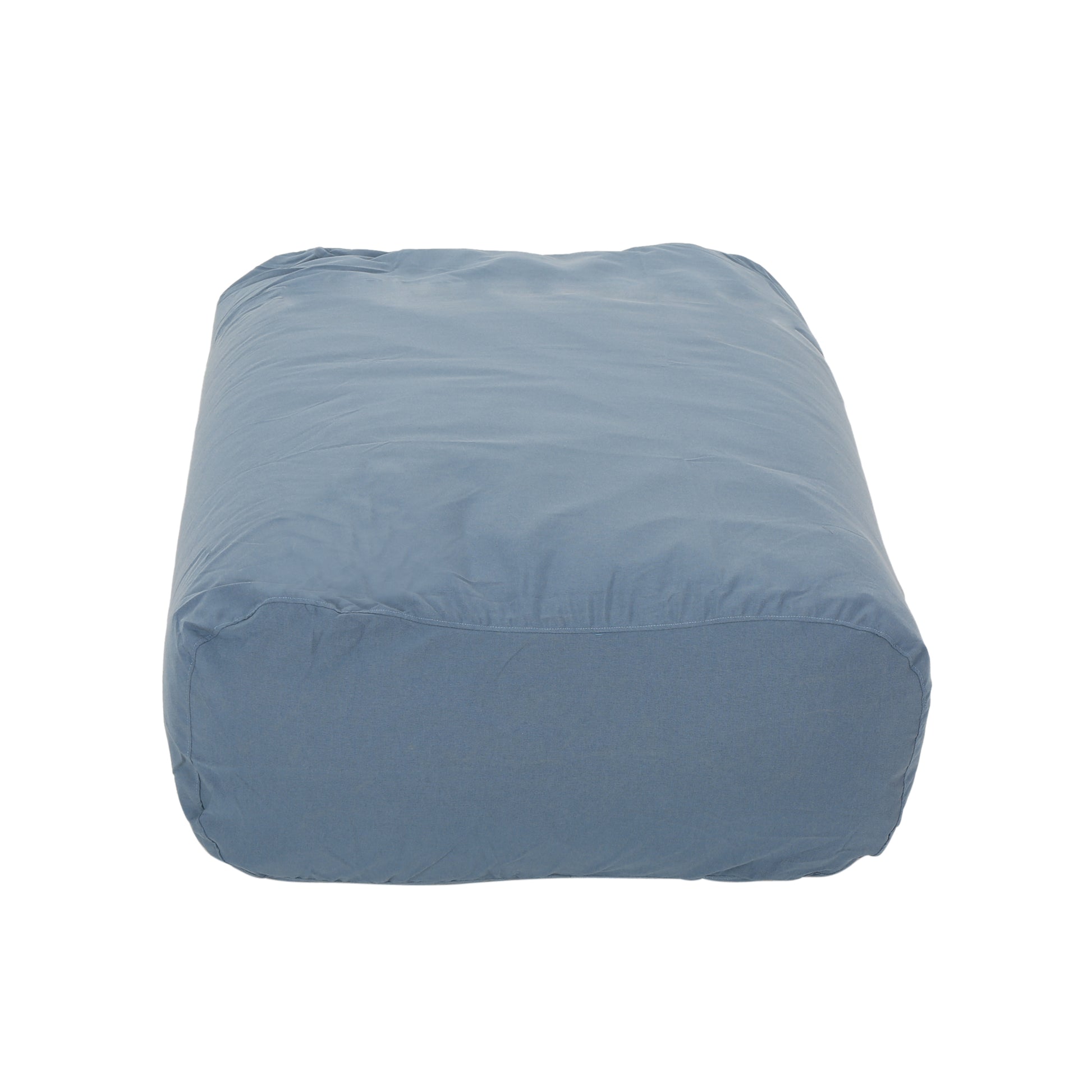 Kasper Water Resistant 6'X3' Lounger Bean Bag, Blue Blue Solid Waterproof Fabric